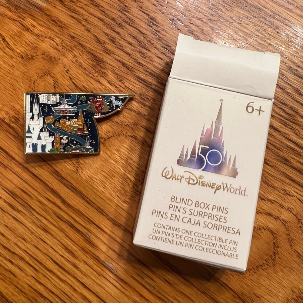 Loungefly Disney Walt Disney World 50th Mickey Resort Map Blind Box Enamel Pin